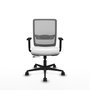 PIQUERAS Y CRESPO Silla de oficina Haches con mecanismo Sincro/Traslack, Blanco y Gris