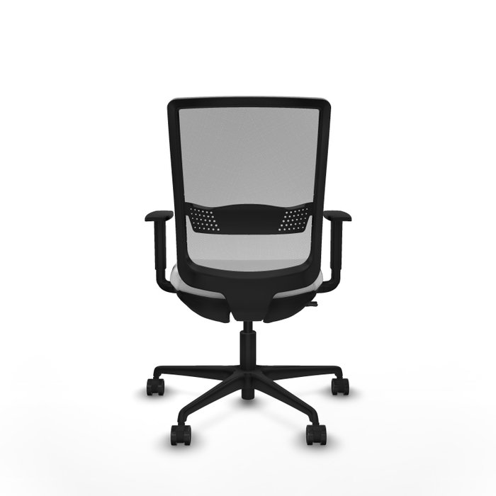 PIQUERAS Y CRESPO Silla de oficina Haches con mecanismo Sincro/Traslack, Blanco y Gris