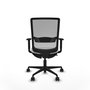 PIQUERAS Y CRESPO Silla de oficina Haches con mecanismo Sincro/Traslack, Blanco y Gris