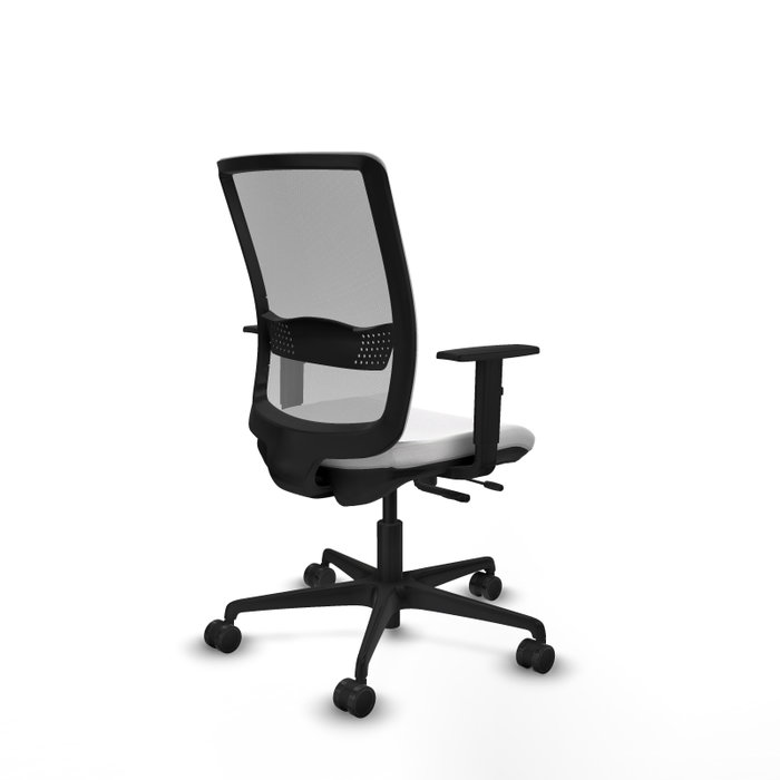 PIQUERAS Y CRESPO Silla de oficina Haches con mecanismo Sincro/Traslack, Blanco y Gris