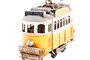 DKD Home Decor Vehículo de Decoración Metal Tranvía Amarillo 13x5x8 cm