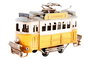 DKD Home Decor Vehículo de Decoración Metal Tranvía Amarillo 13x5x8 cm