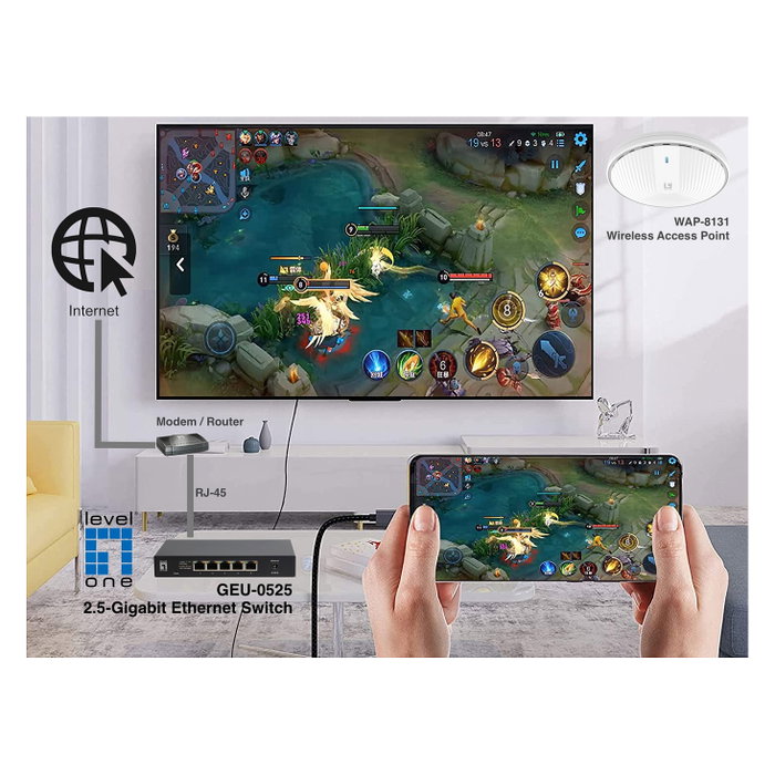 LevelOne GEU-0525 Switch de 5 puertos 2.5GbE