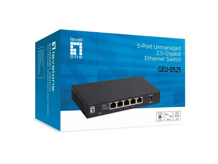 Level One GEU-0525 Switch de red de 5 puertos 2,5 GbE