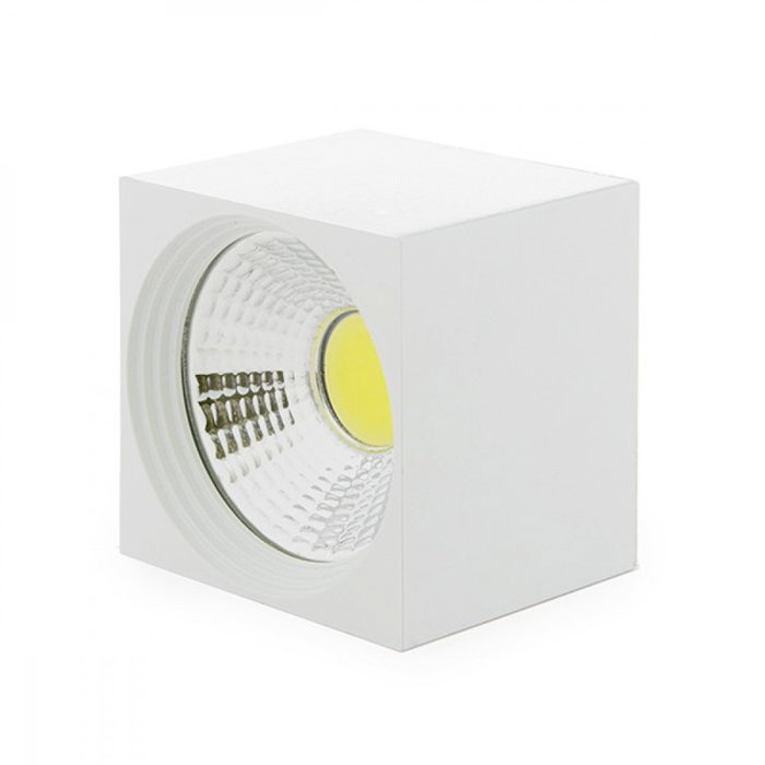 Foco Downlight LED de Superficie 3W 300Lm 6000K Cuadrado Blanco Frío