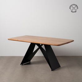 Mesa Comedor Madera-Metal Salón 170 X 90 X 77 cm