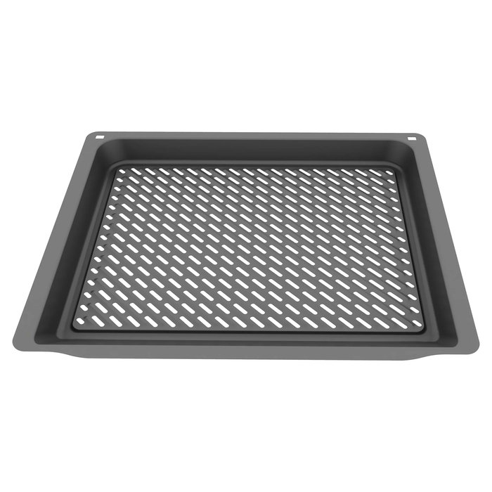 Siemens HZ629070 Bandeja para Air Fry & Grill rectangular de metal, 455 x 375 x 34 mm, apta lavavajillas, antracita, 16 kg