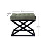 Atelier Del Sofa Pouffe Negro y Verde, 50 cm Ancho x 42 cm Alto x 40 cm Profundidad, Elegancia y Comodidad para tu Hogar