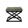 Atelier Del Sofa Pouffe Negro y Verde, 50 cm Ancho x 42 cm Alto x 40 cm Profundidad, Elegancia y Comodidad para tu Hogar