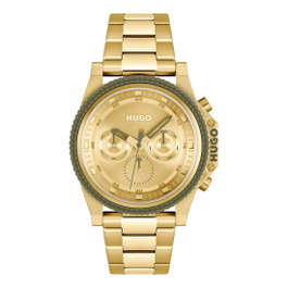 HUGO BOSS Reloj Analógico Brave Dorado 46mm