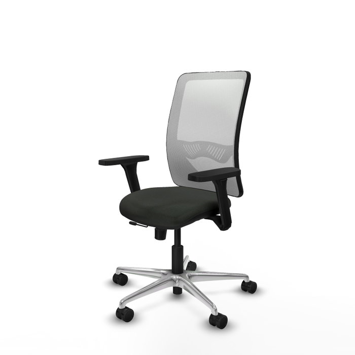 PIQUERAS Y CRESPO Silla de oficina Zulema con mecanismo Sincro/Traslack, Brazos 3D y Malla Blanca