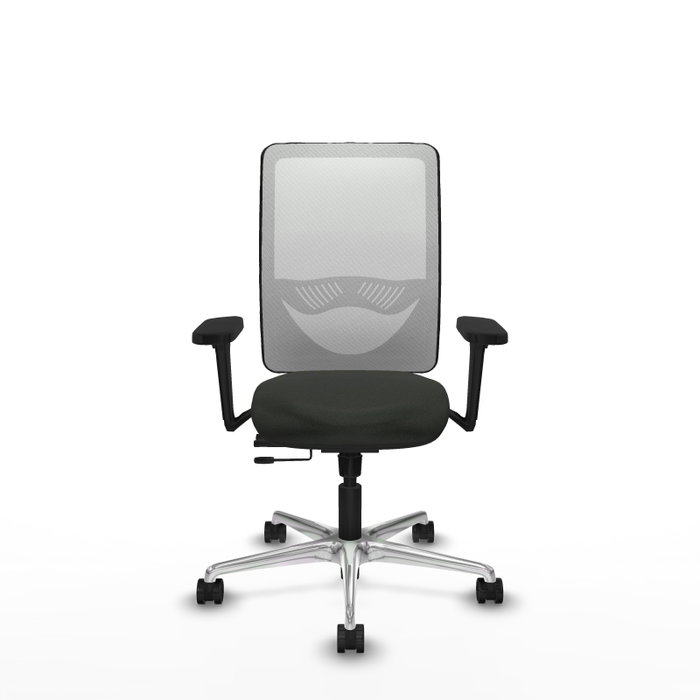 PIQUERAS Y CRESPO Silla de oficina Zulema con mecanismo Sincro/Traslack, Brazos 3D y Malla Blanca