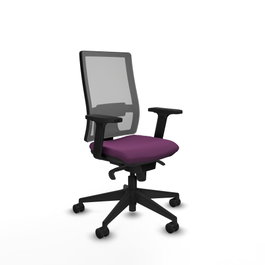 PIQUERAS Y CRESPO Silla de oficina Horna con mecanismo Sincro, Morado y Gris