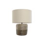 DKD Home Decor Lámpara de Sobremesa Seagrass y Lino Blanco