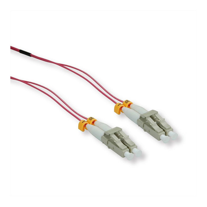 ROLINE Cable de fibra óptica SLIM OM4 LC/LC de 7 m, Violeta