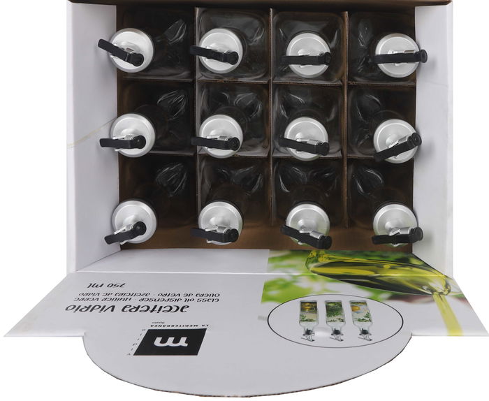 Anna Aceitera de Vidrio 750ml con Tapón ABS (12 Unidades)