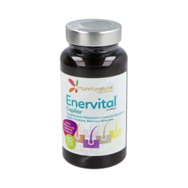 Mundonatural Enervital Capilar 60Cap - Complemento Alimenticio para el Cabello con Queratina, Sabal, Biotina y Minerales - 60 Cápsulas