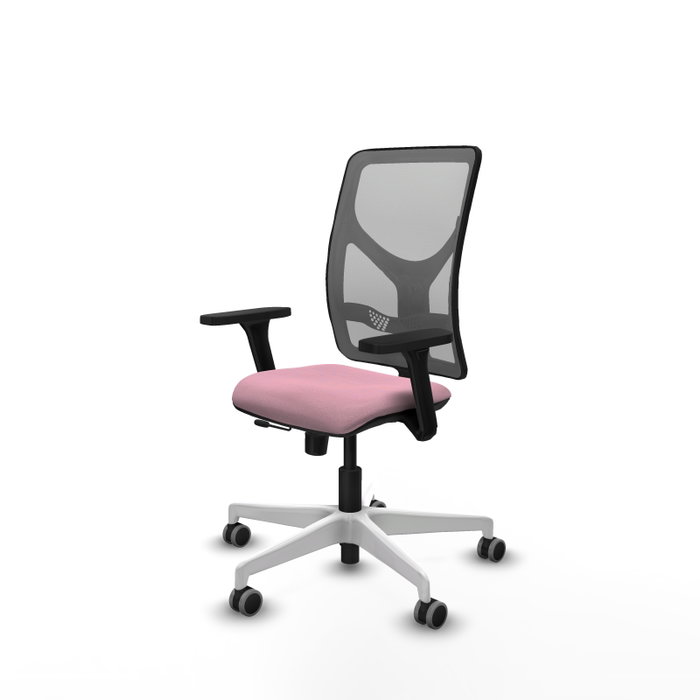 PIQUERAS Y CRESPO Silla de oficina Motilla Rosa y Gris con mecanismo Sincro/Traslack PIQUERAS Y CRESPO Silla de oficina Motilla Rosa y Gris con mecanismo Sincro/Traslack