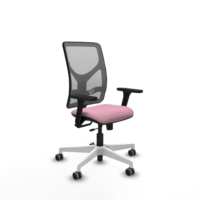 PIQUERAS Y CRESPO Silla de oficina Motilla Rosa y Gris con mecanismo Sincro/Traslack PIQUERAS Y CRESPO Silla de oficina Motilla Rosa y Gris con mecanismo Sincro/Traslack