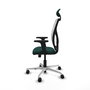 PIQUERAS Y CRESPO Silla de oficina Motilla con mecanismo Sincro, Verde botella y Blanco