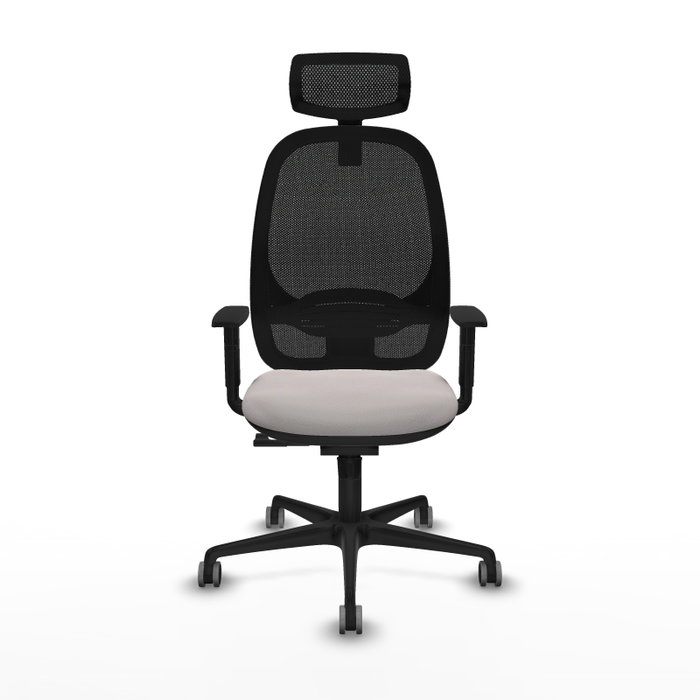 PIQUERAS Y CRESPO Silla de oficina Cilanco con mecanismo Sincro Blanco y Negro