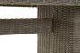 DKD Home Decor Mesa de Comedor para Terraza y Jardín, Set de 7 Piezas en Ratán Sintético y Acero con Cristal, Color Beige y Gris, Dimensiones 200 x 100 x 75 cm, Incluye Cojines