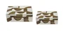 DKD Home Decor Set de 2 Joyeros de Acacia y Resina