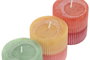 DKD Home Decor Set de 3 Velas de Cera de Parafina Bicolor 220 g