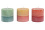 DKD Home Decor Set de 3 Velas de Cera de Parafina Bicolor 220 g