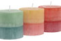 DKD Home Decor Set de 3 Velas de Cera de Parafina Bicolor 220 g
