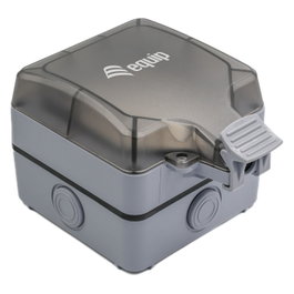 EQUIP Caja de distribución 1-Port Keystone sin blindaje outdoor gris