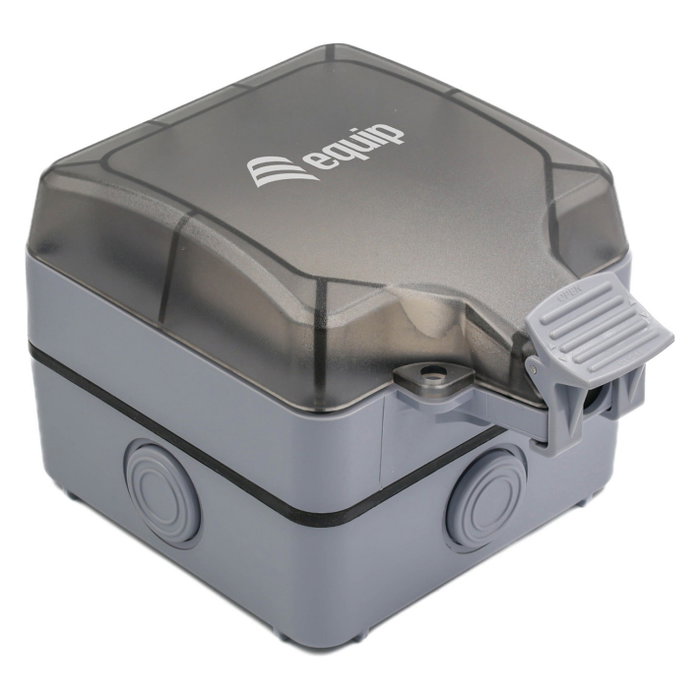 EQUIP Caja de distribución 1-Port Keystone sin blindaje outdoor gris EQUIP Caja de distribución 1-Port Keystone sin blindaje outdoor gris