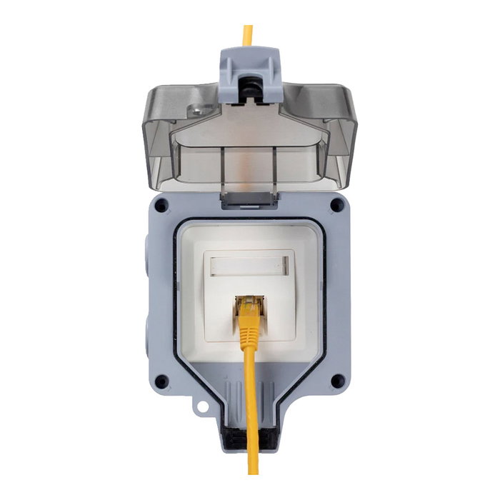 EQUIP Caja de distribución 1-Port Keystone sin blindaje outdoor gris EQUIP Caja de distribución 1-Port Keystone sin blindaje outdoor gris
