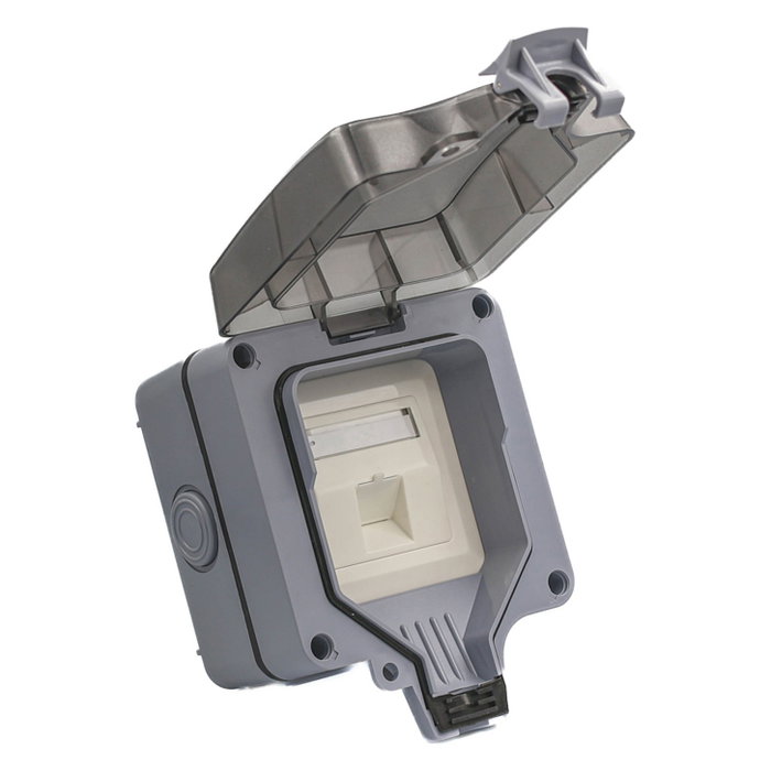 EQUIP Caja de distribución 1-Port Keystone sin blindaje outdoor gris EQUIP Caja de distribución 1-Port Keystone sin blindaje outdoor gris