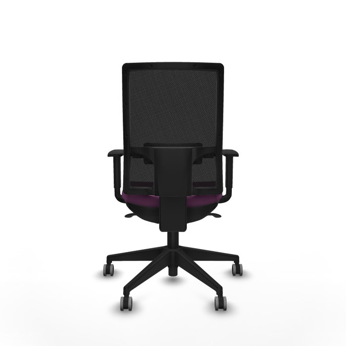 PIQUERAS Y CRESPO Silla de oficina Horna con mecanismo Sincro, Morado y Negro