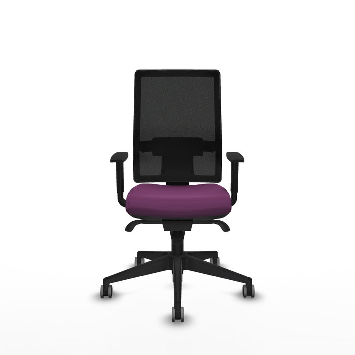 PIQUERAS Y CRESPO Silla de oficina Horna con mecanismo Sincro, Morado y Negro