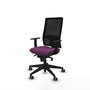 PIQUERAS Y CRESPO Silla de oficina Horna con mecanismo Sincro, Morado y Negro