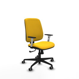PIQUERAS Y CRESPO Alares Silla de Oficina Sincro con Tapizado en Similpiel Amarillo