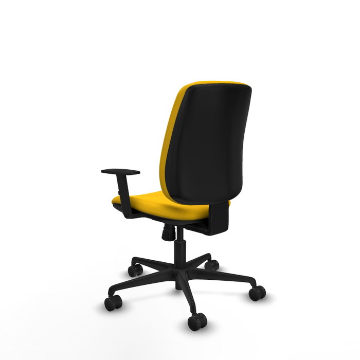 PIQUERAS Y CRESPO Silla de oficina Alares, Tela Amarillo, Mecanismo Sincro, Brazos 1D PIQUERAS Y CRESPO Silla de oficina Alares, Tela Amarillo, Mecanismo Sincro, Brazos 1D