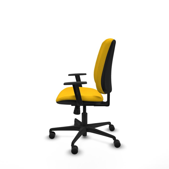 PIQUERAS Y CRESPO Silla de oficina Alares, Tela Amarillo, Mecanismo Sincro, Brazos 1D PIQUERAS Y CRESPO Silla de oficina Alares, Tela Amarillo, Mecanismo Sincro, Brazos 1D