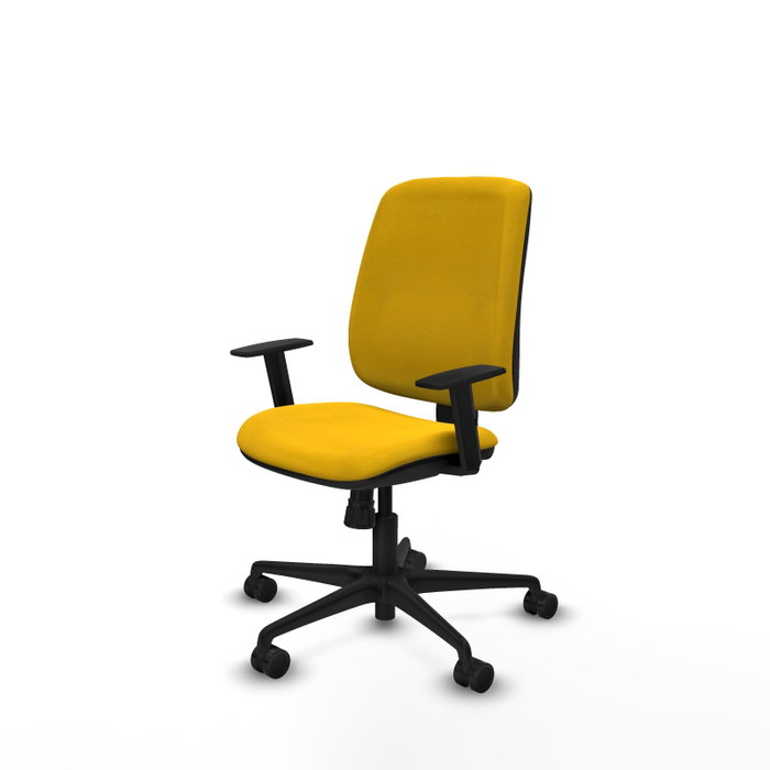 PIQUERAS Y CRESPO Silla de oficina Alares, Tela Amarillo, Mecanismo Sincro, Brazos 1D PIQUERAS Y CRESPO Silla de oficina Alares, Tela Amarillo, Mecanismo Sincro, Brazos 1D
