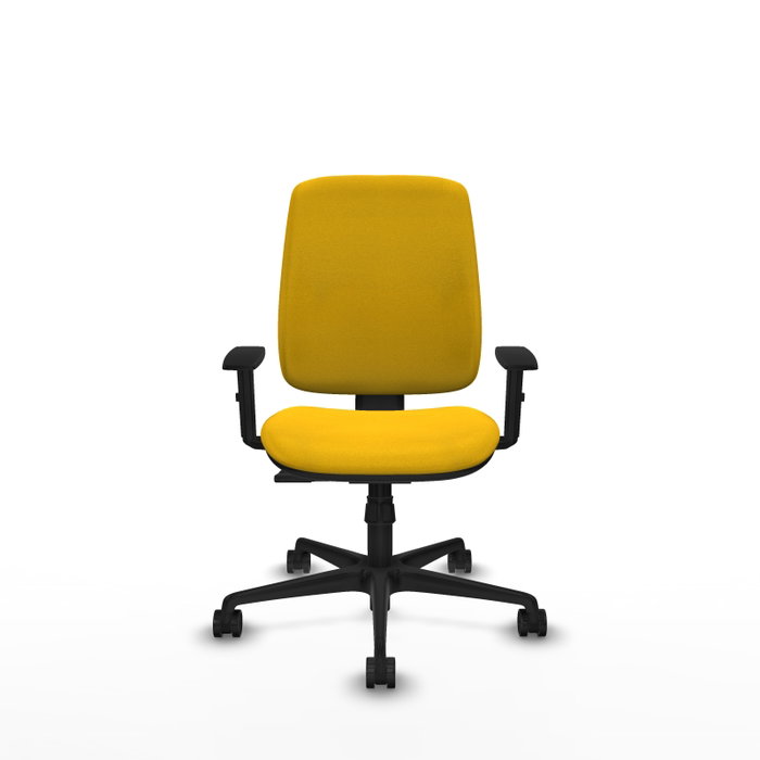 PIQUERAS Y CRESPO Silla de oficina Alares, Tela Amarillo, Mecanismo Sincro, Brazos 1D PIQUERAS Y CRESPO Silla de oficina Alares, Tela Amarillo, Mecanismo Sincro, Brazos 1D