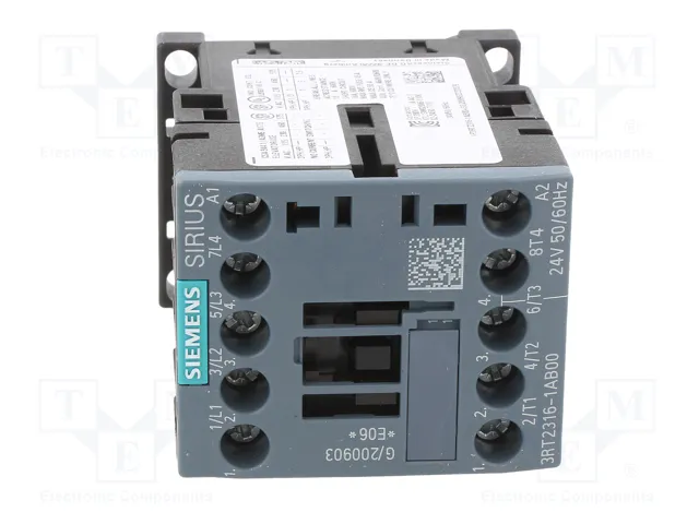 SIEMENS 3RT2316-1AB00 Contactor 4 polos 9A 24V AC SIEMENS 3RT2316-1AB00 Contactor 4 polos 9A 24V AC