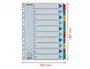 Esselte Separadores Numéricos Cartulina Mylar 1-10 Juego de 10 Separadores DIN A4 Multitaladro Multicolor