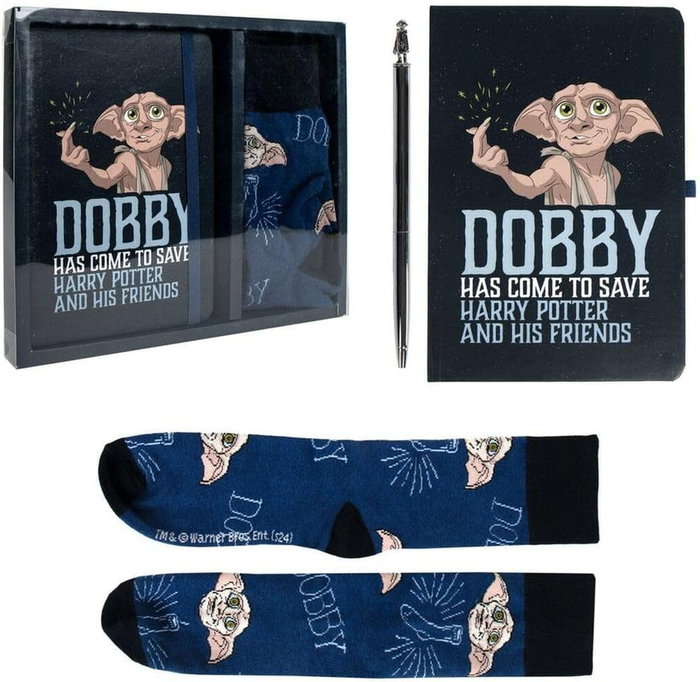 Cerdá Set de Papelería Harry Potter Dobby con Calcetines, Azul