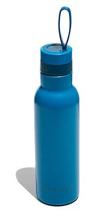 Muitomas Termo WBOTTLELC500BL, Botella Térmica de Acero Inoxidable de 500 ml, Color Azul Ártico, Mantiene Bebidas Frías y Calientes, A Prueba de Fugas, Incluye Asa de Transporte