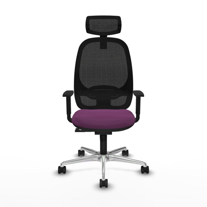 PIQUERAS Y CRESPO Silla de oficina Cilanco con mecanismo Sincro, Morado y Negro