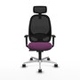 PIQUERAS Y CRESPO Silla de oficina Cilanco con mecanismo Sincro, Morado y Negro