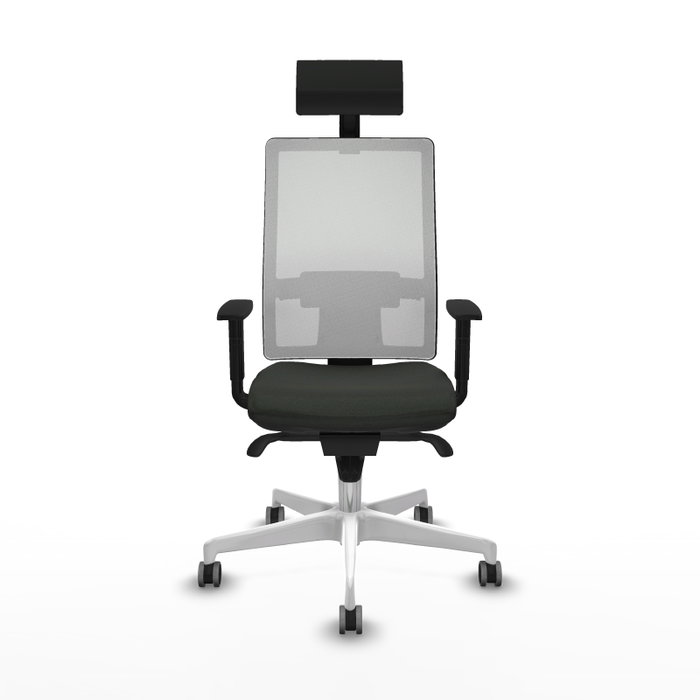PIQUERAS Y CRESPO Silla de oficina Horna con mecanismo Sincro Negro/Blanco