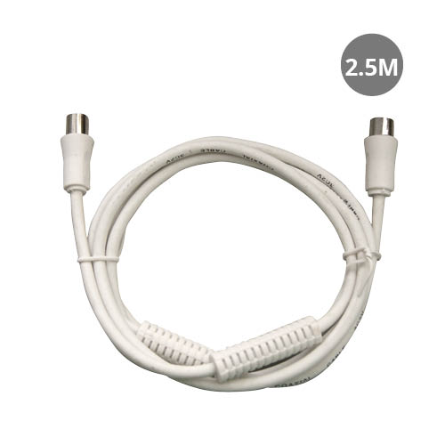 GSC Evolution Cable coaxial TV con filtro 2,5M de macho a hembra Blanco GSC Evolution Cable coaxial TV con filtro 2,5M de macho a hembra Blanco